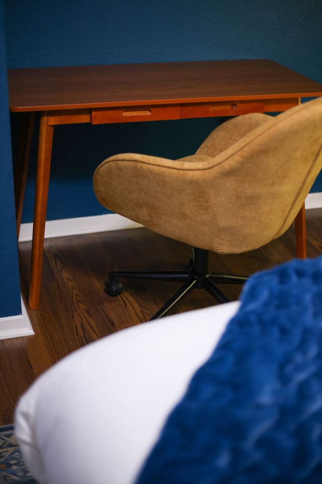 Dedicated workspace in first-floor Bedroom 1