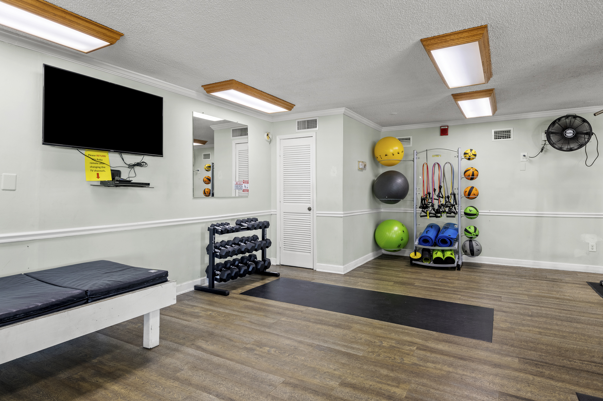 Keep your beach vibe strong with a full workout in the on-site fitness center, just steps from the shore.