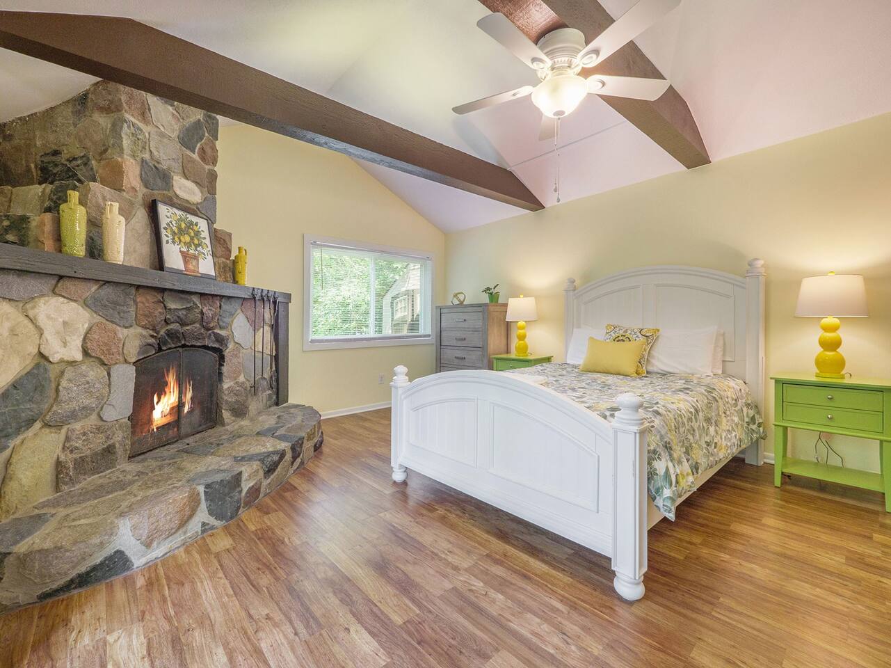 Master Bedroom. Fireplace not available for use