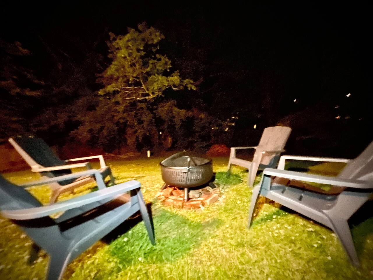 Firepit and chairs