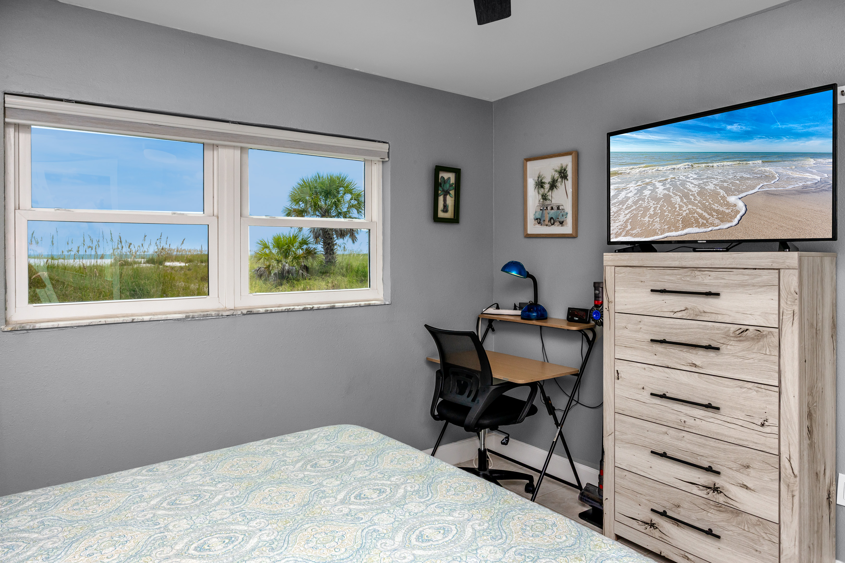 bedroom view of the beach!
