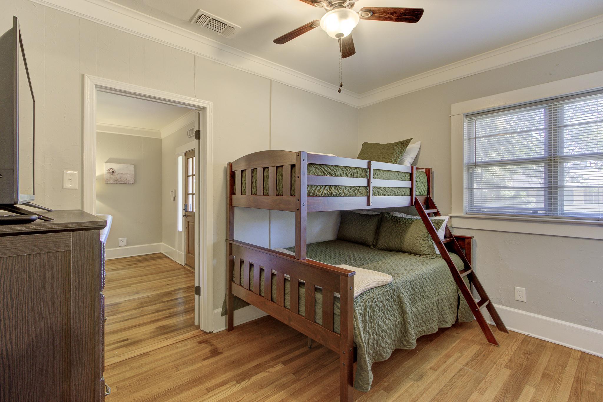 Bedroom #2: Twin over full bunk bed, TV, Jack-and-Jill bathroom shared with Bedroom #1