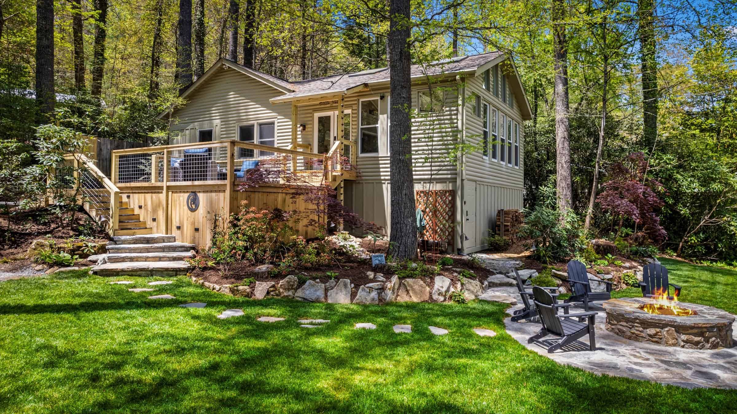 The property is interconnected by deck, fire pit and dock and Camp Cattail.