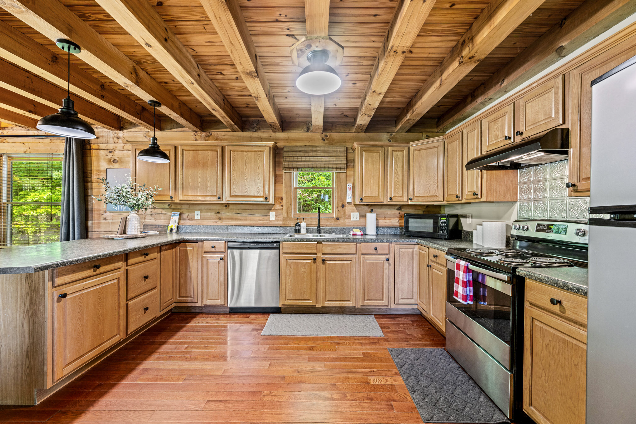 Fully equipped for home-cooked meals.