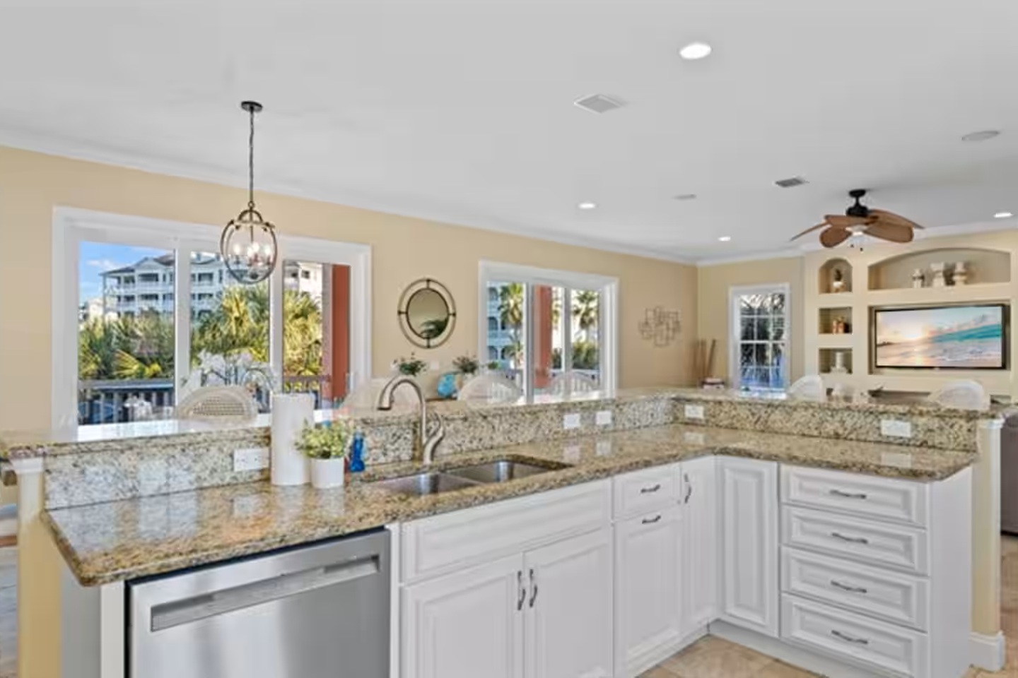 Gather, cook, and connect in this open coastal kitchen 🌊
Spacious granite counters, modern appliances, and natural light make it perfect for family meals, morning coffee, and easy entertaining.
