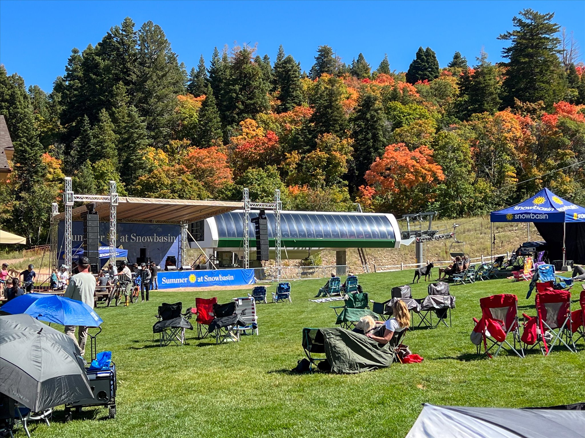 Snowbasin Oktoberfest — live music, Bavarian food, and fall foliage celebrations in the mountains.