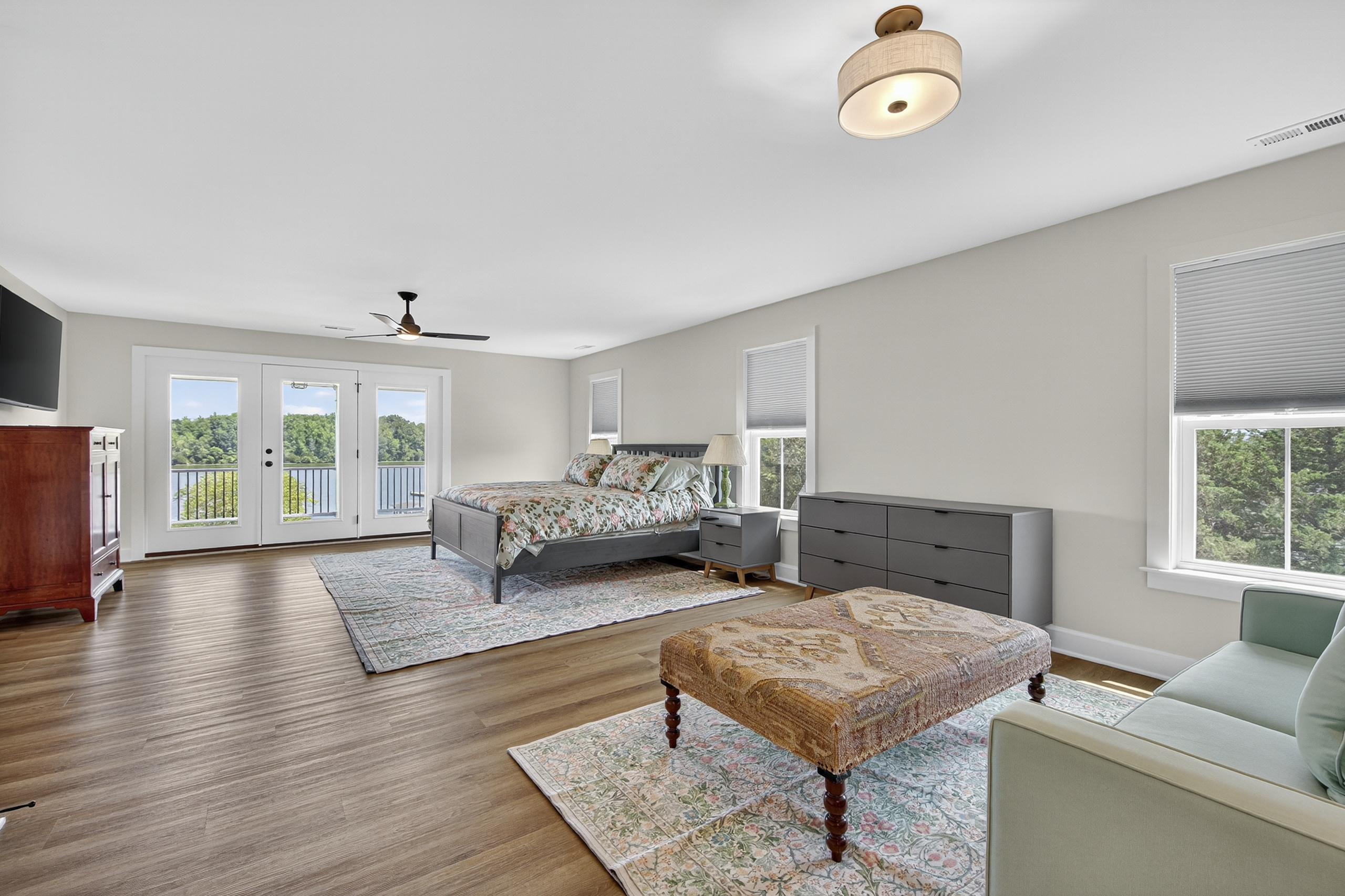 Wake up to sweeping lake views from your private retreat.