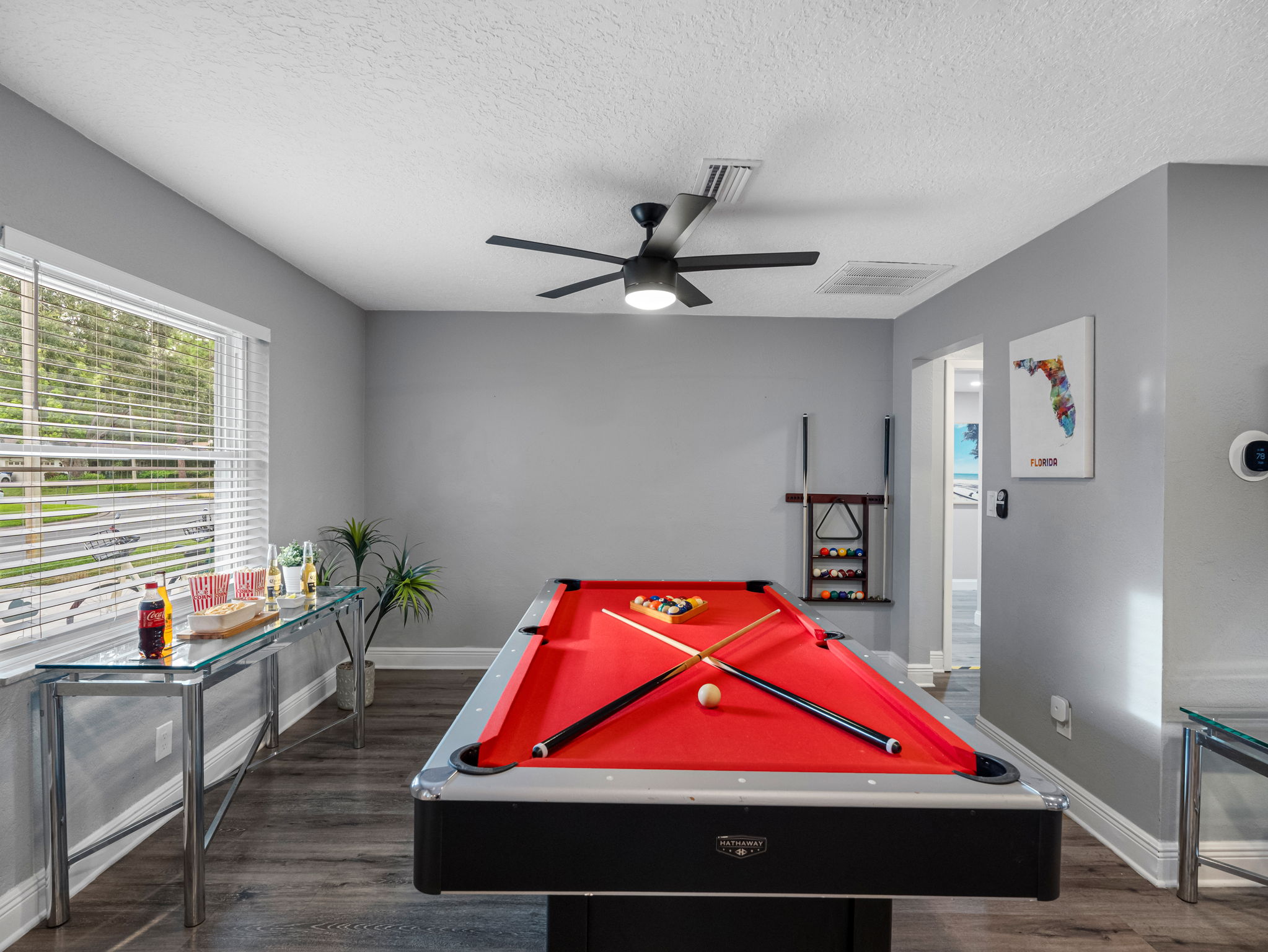 Switch from a casual game of pool to fast-paced ping pong in seconds—this room is ready for friendly competition.