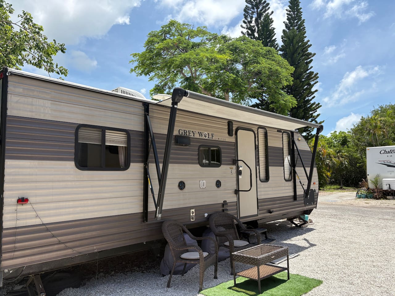 Outside RV - it has a awning.