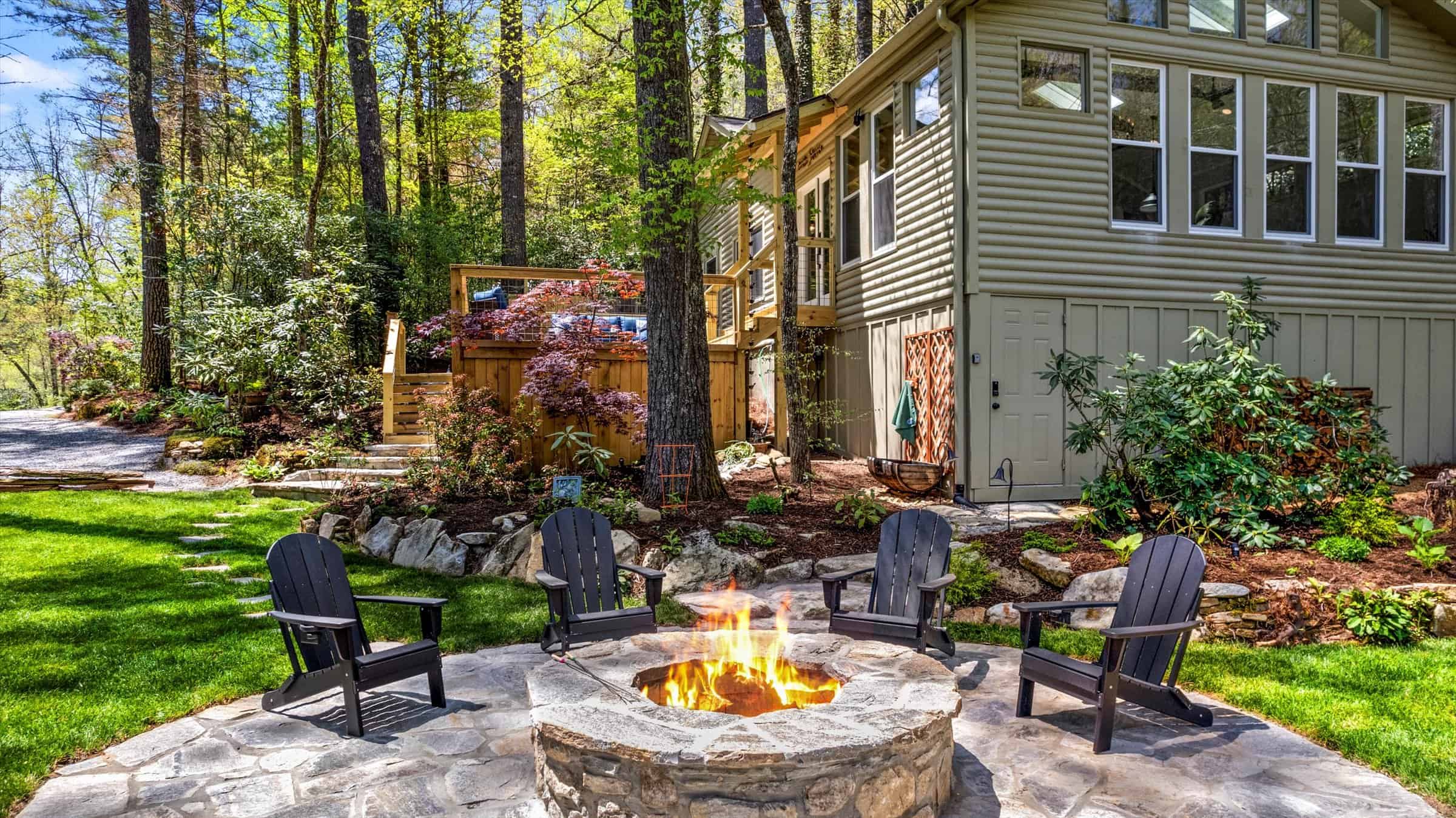 Firewood is provided for the fire pit - a perfect spot to enjoy smores.