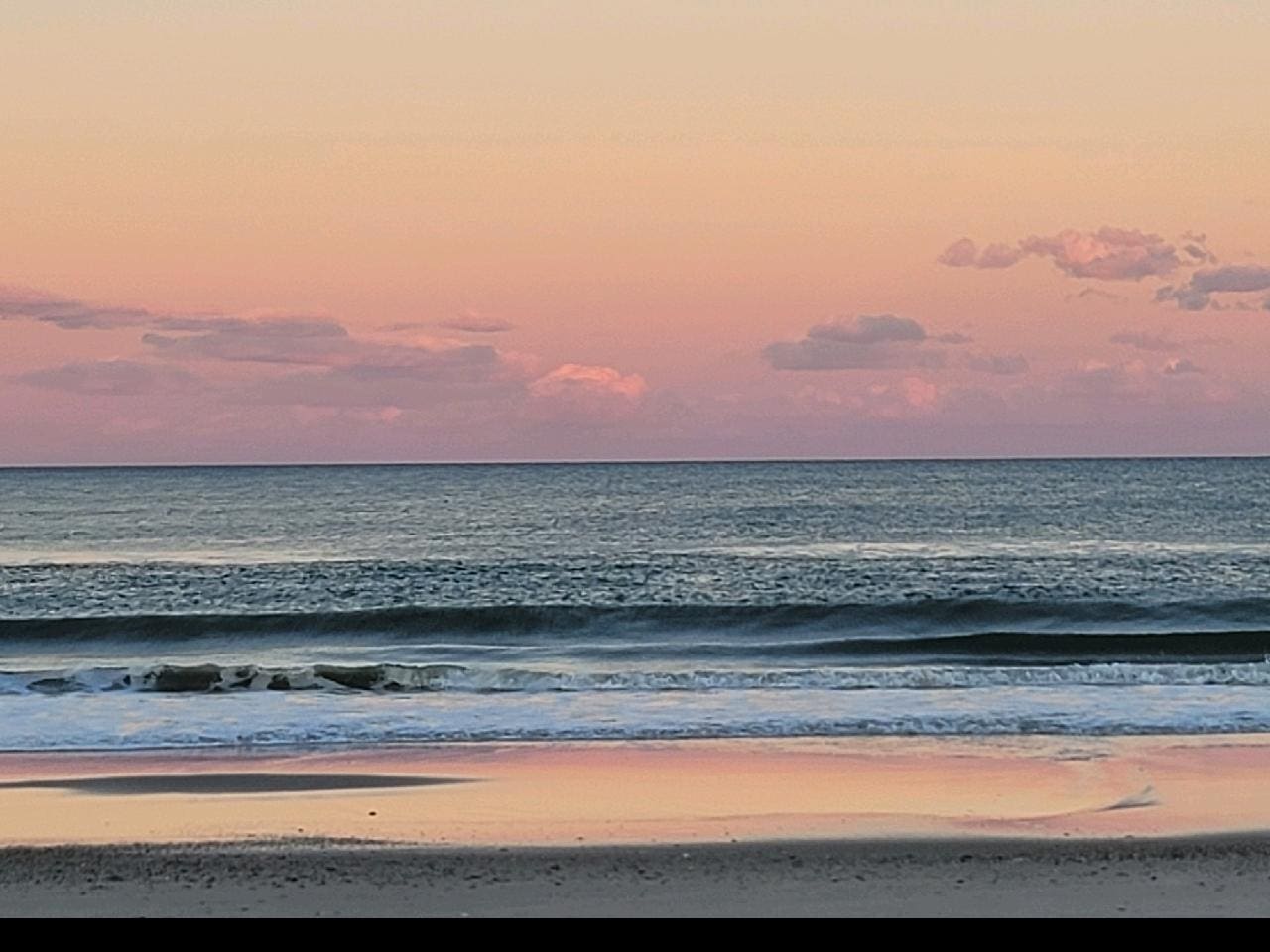 Sunset view on the beach.