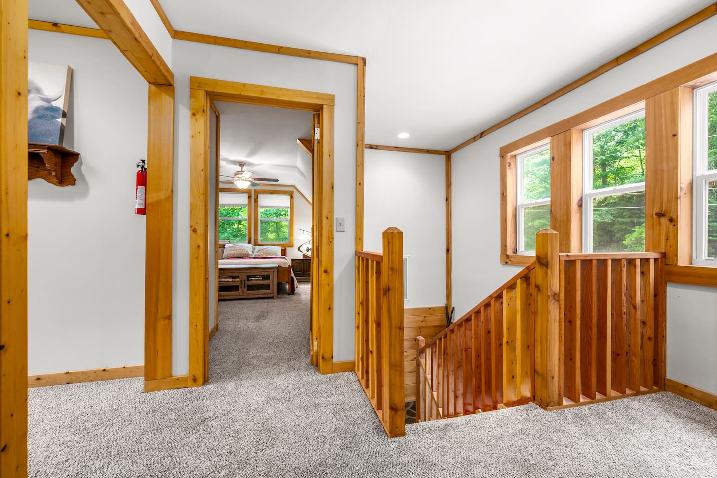 Entering the upstairs area