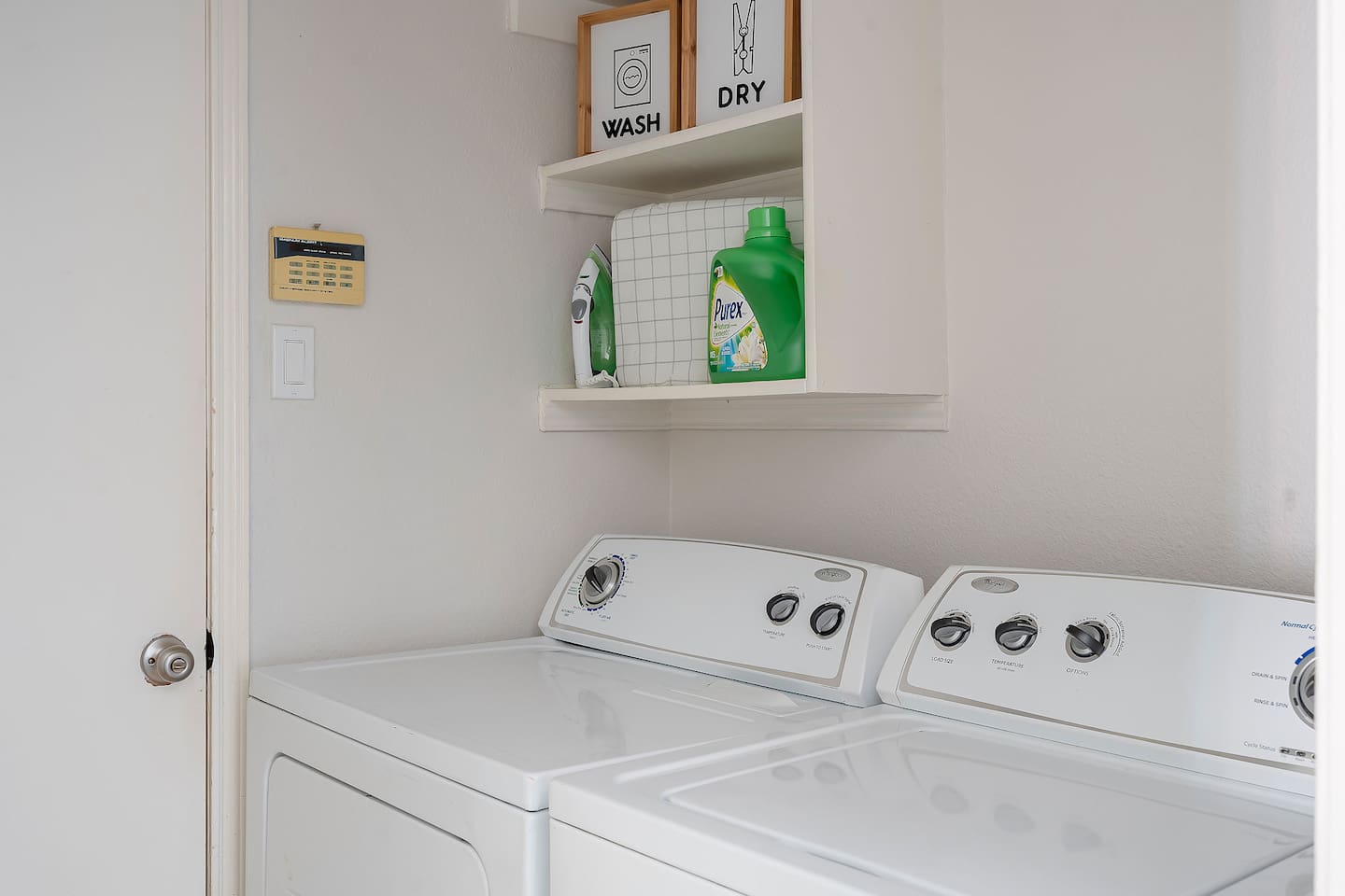 Experience the ease of laundry with our complimentary Washer/Dryer.