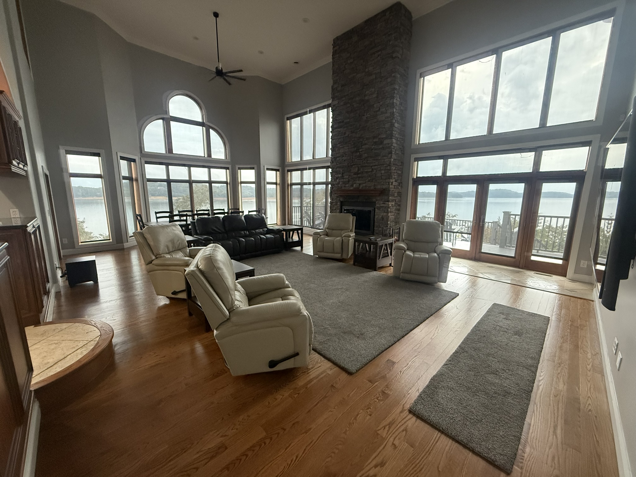Beautiful view of Douglas Lake from all windows in the living room