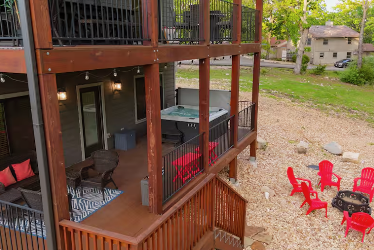 Multi-level decks with outdoor seating