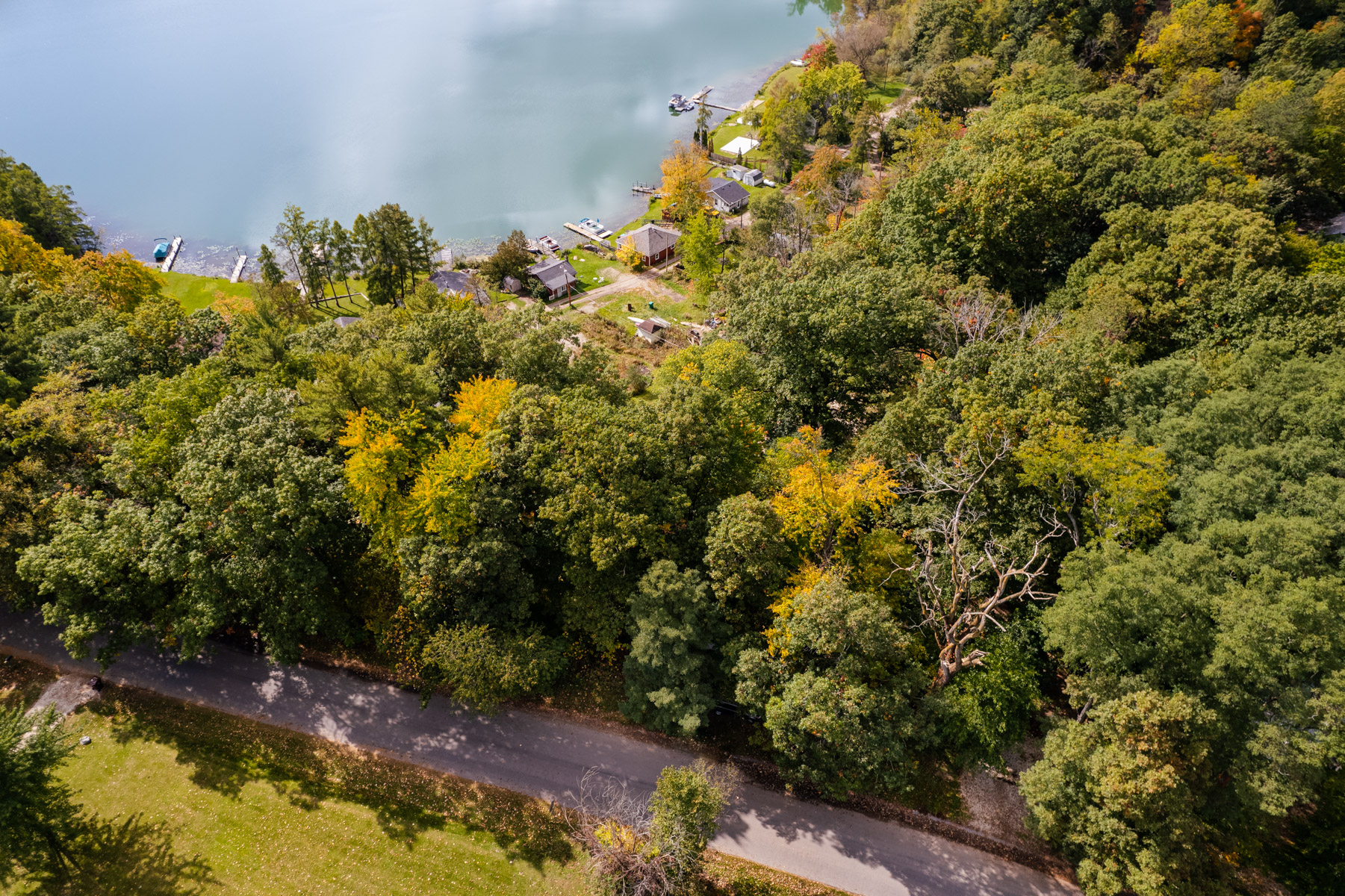 Drone View of Lake