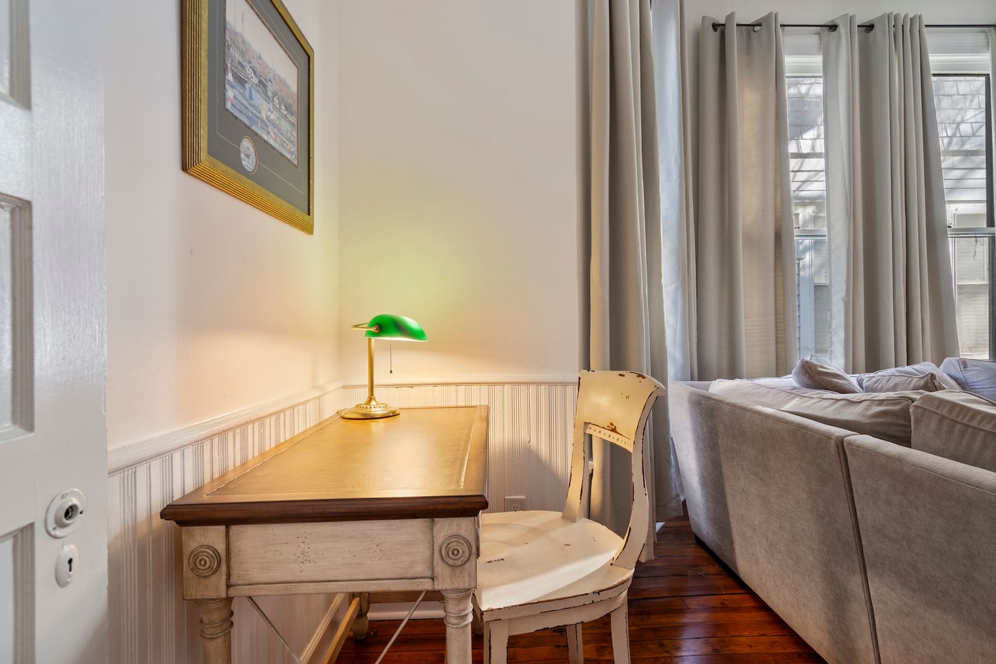 Dedicated workspace — great for remote work or a quiet morning of planning