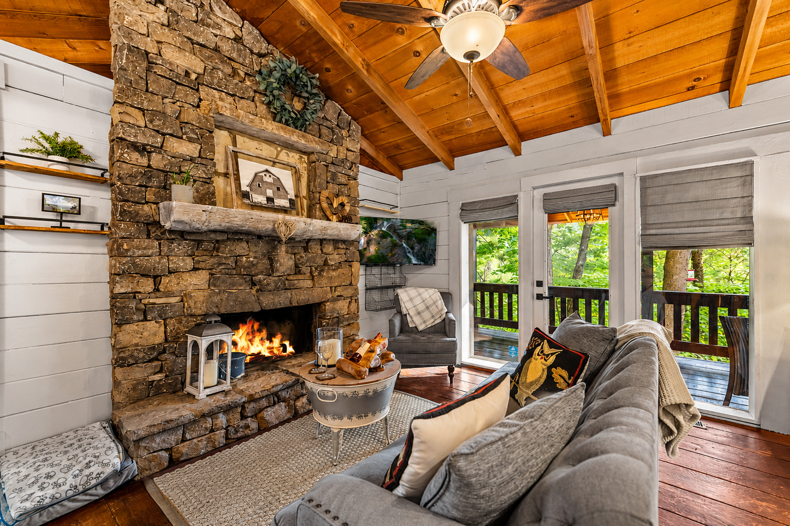 Unwind in the spacious open-plan living area, designed for comfort and connection.
