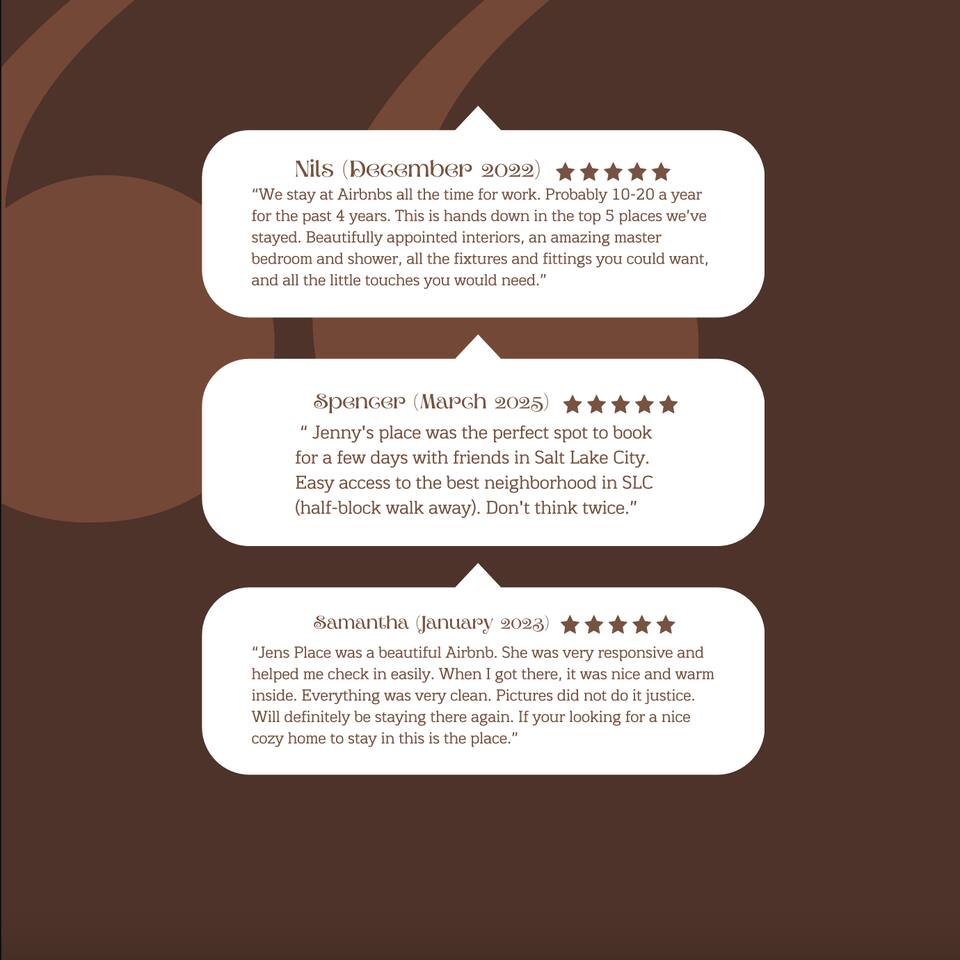 With dozens of 5-star reviews & 4 years as a Superhost, we’re proud to offer the kind of stay guests rave about, again & again.We’ve welcomed hundreds of guests to our thoughtfully designed homes — where cleanliness, comfort, & style come standard.