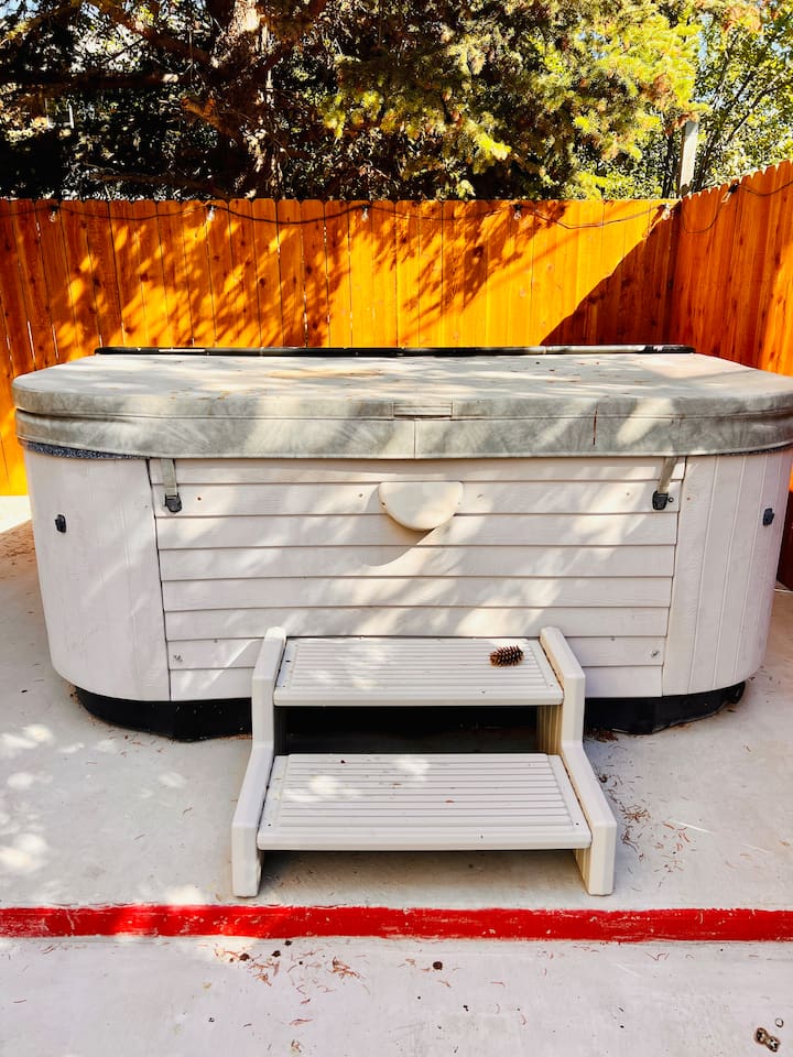 Soak in the brand new hottub which accommodates 8 to 10 people at a time.