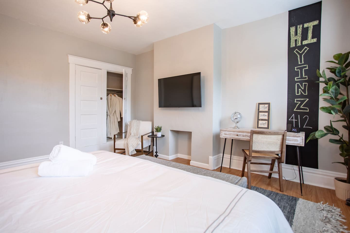Bedroom with TV