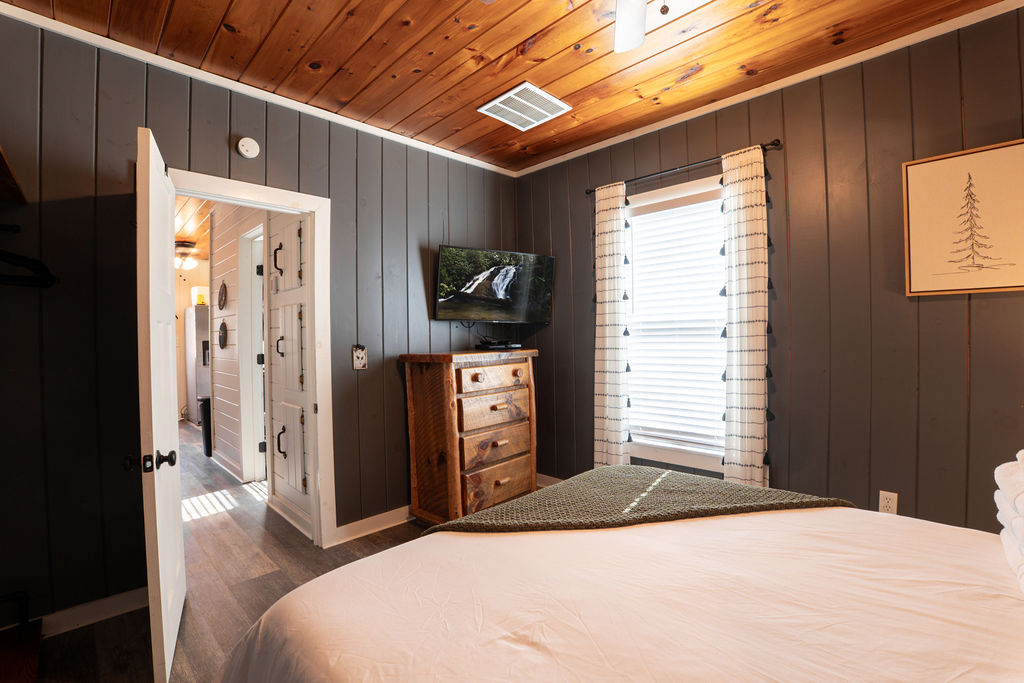 A quiet place to unwind, with your favorite show waiting at the end of the day