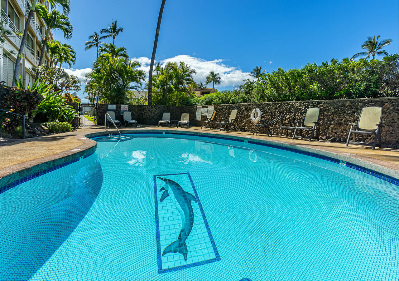 Tropical Foliage Surrounding Pool