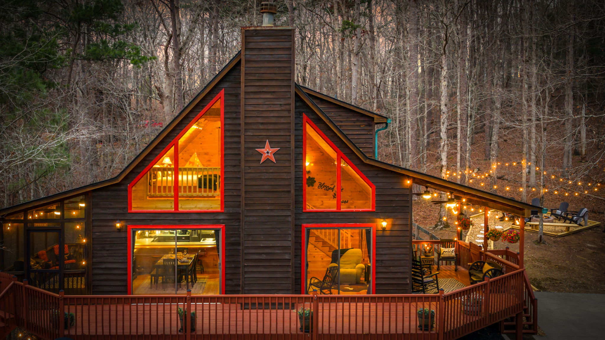 Perfectly captures the comfort and charm of the property.