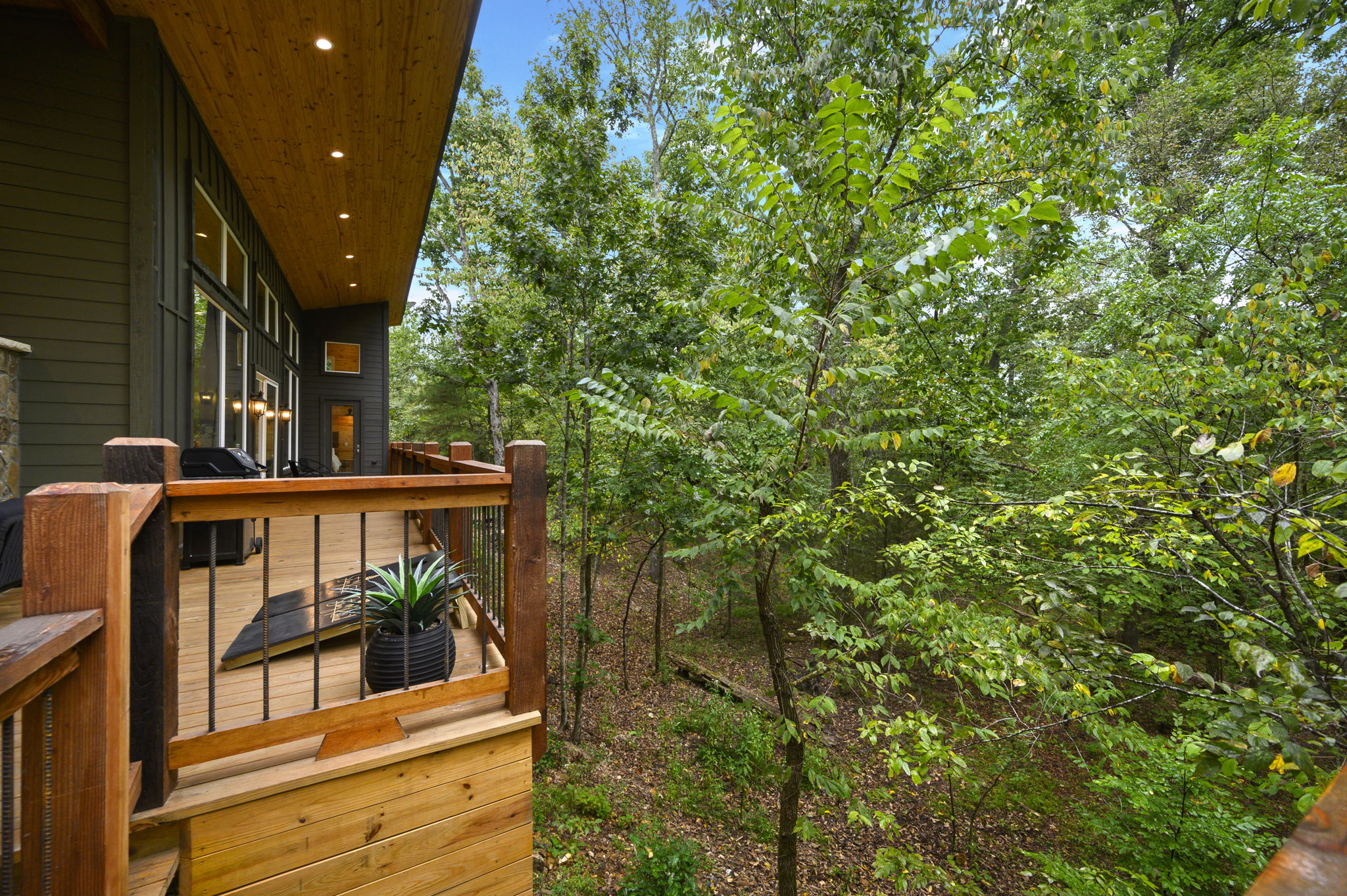 Creek-facing deck