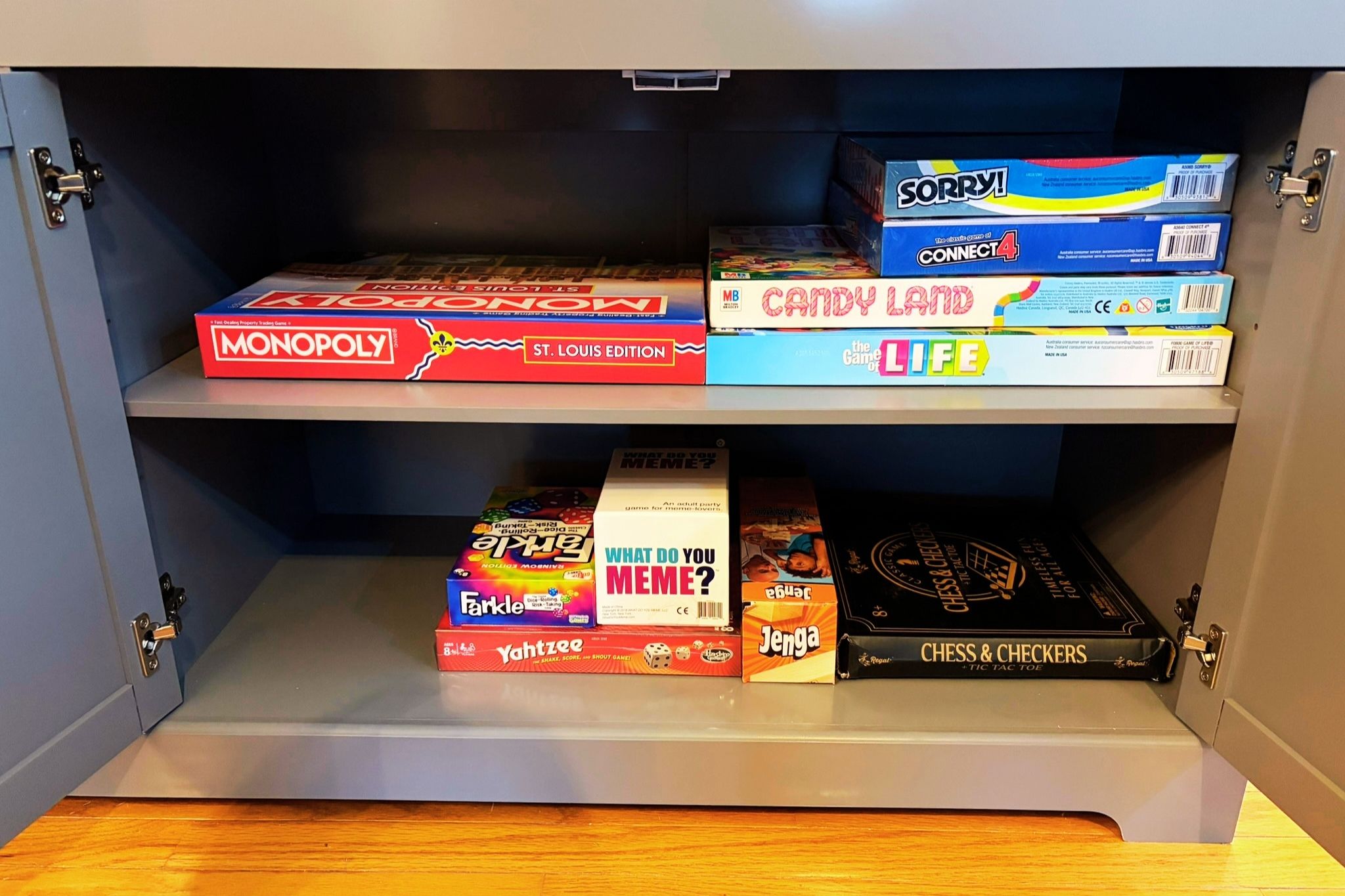 Enjoy game nights around the large dining table with an assortment of games provided