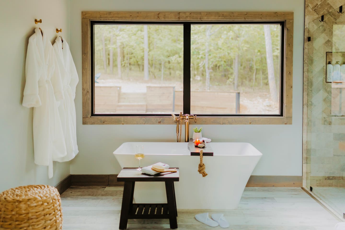 Enjoy star hazing from the bathtubs at our cabin