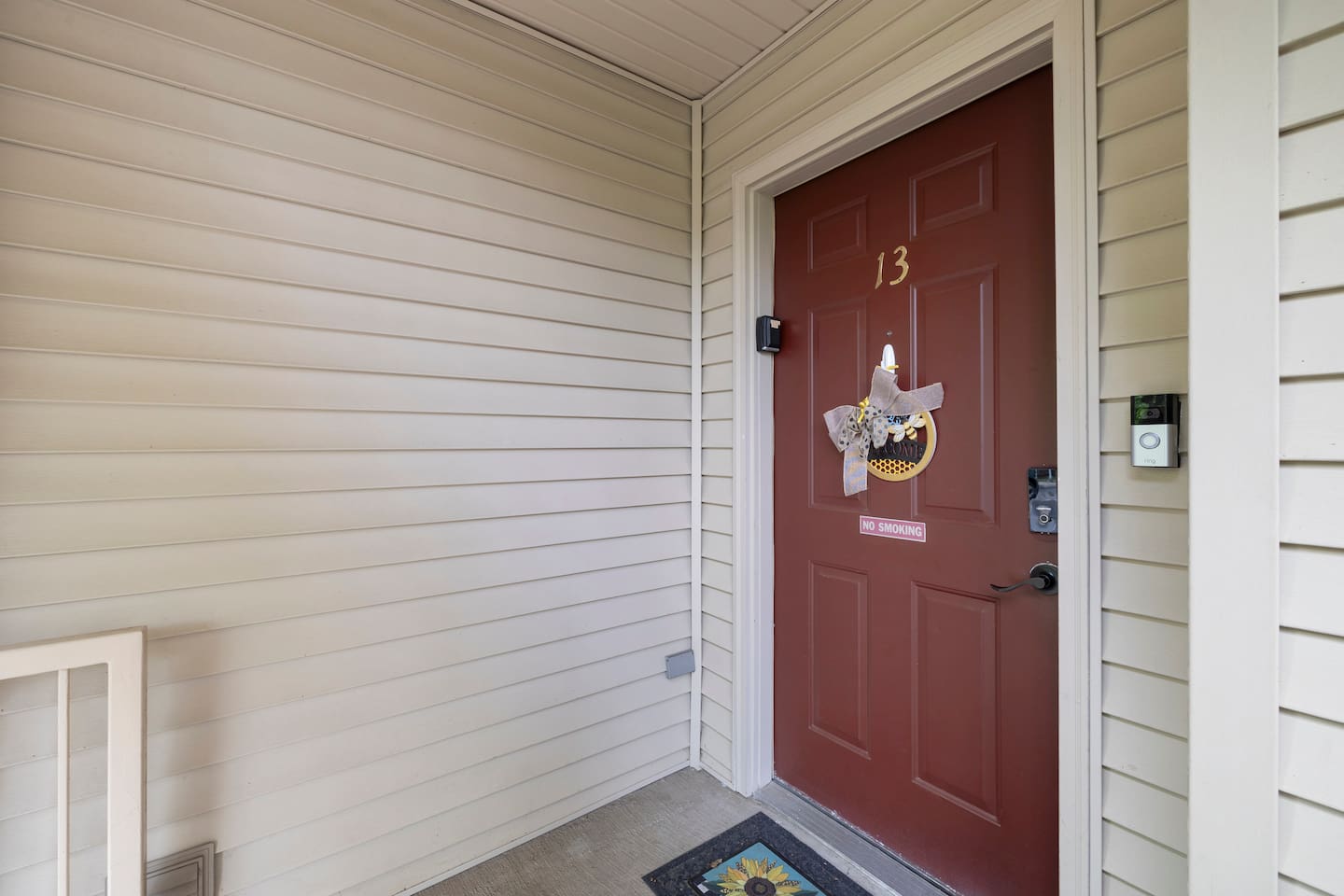 Welcoming Entrance: Step into adventure with our charming door, ready for relaxation in Branson!