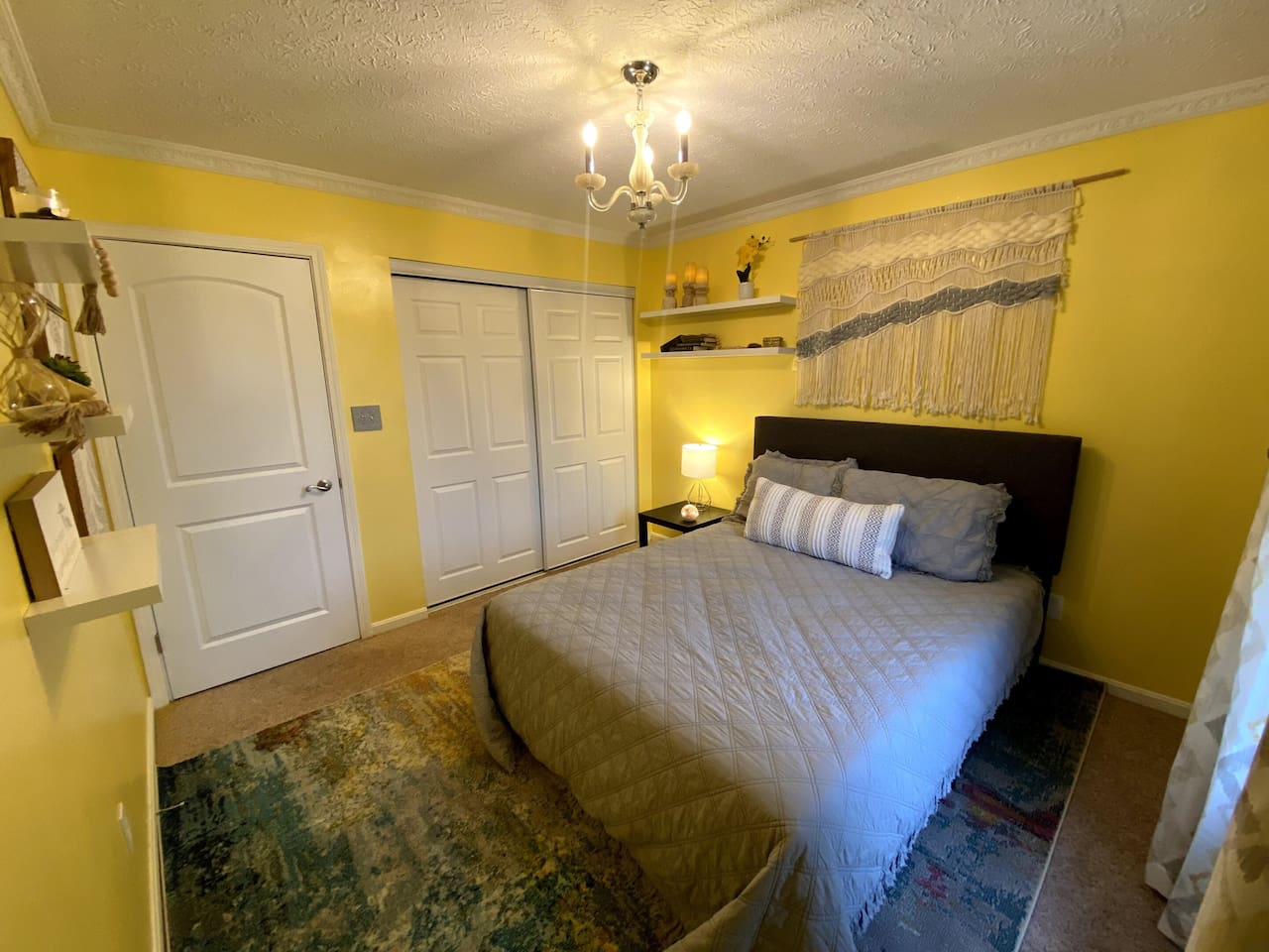 Sunshine and soft textures—this boho queen bed brings all the cozy vibes ️