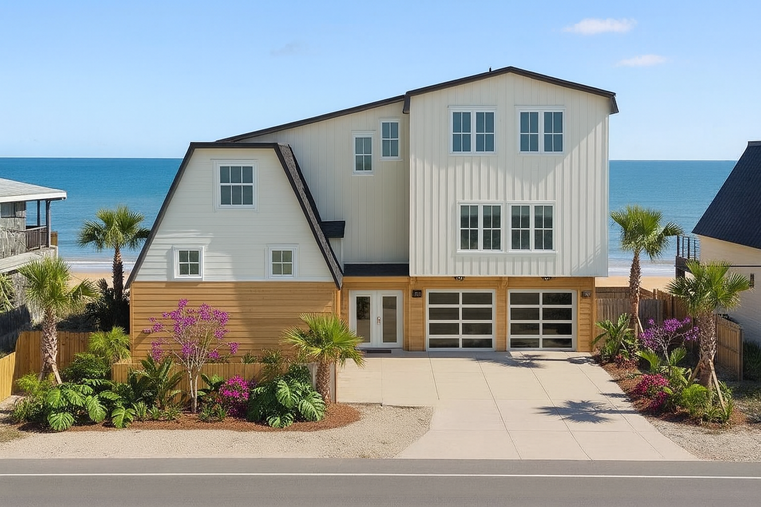 Your first glimpse of oceanfront living — where the Atlantic sets the tone from the moment you arrive.
Design rendering shown; professional photography coming soon.
