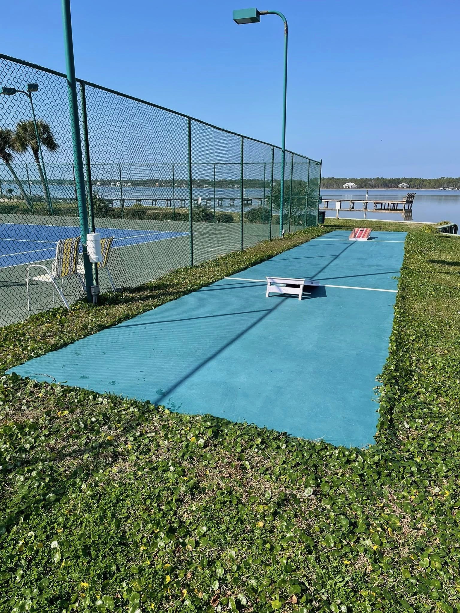 Family fun with corn hole