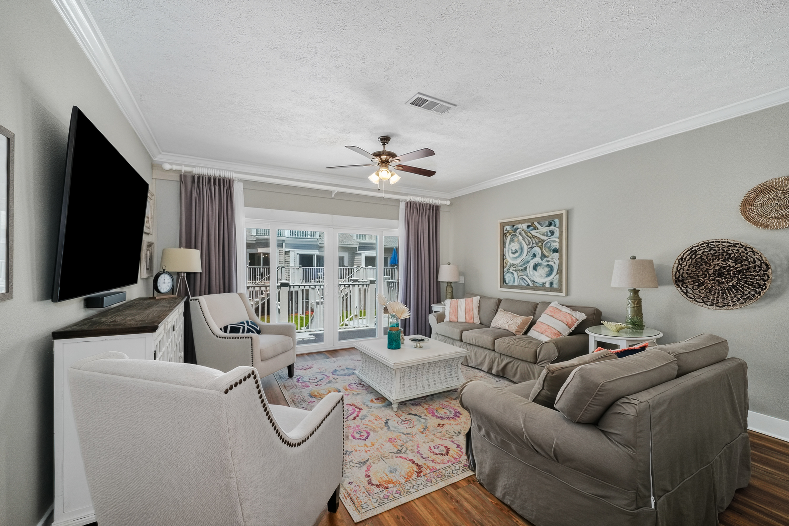 Gather with family and friends in our welcoming living space designed for comfort and relaxation