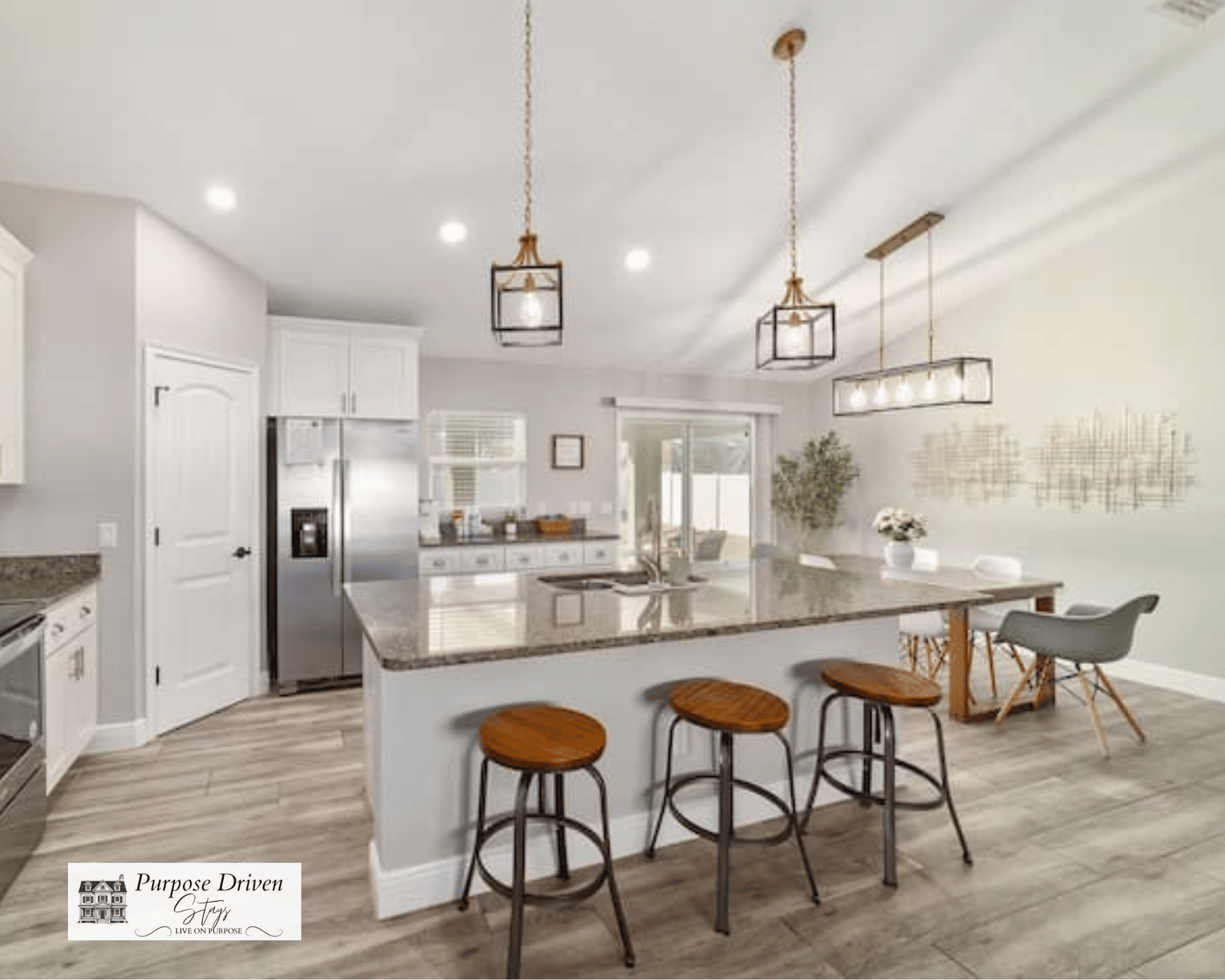 Whether you're preparing family meals or enjoying morning coffee, this beautifully designed kitchen offers comfort, convenience, and style at every turn.