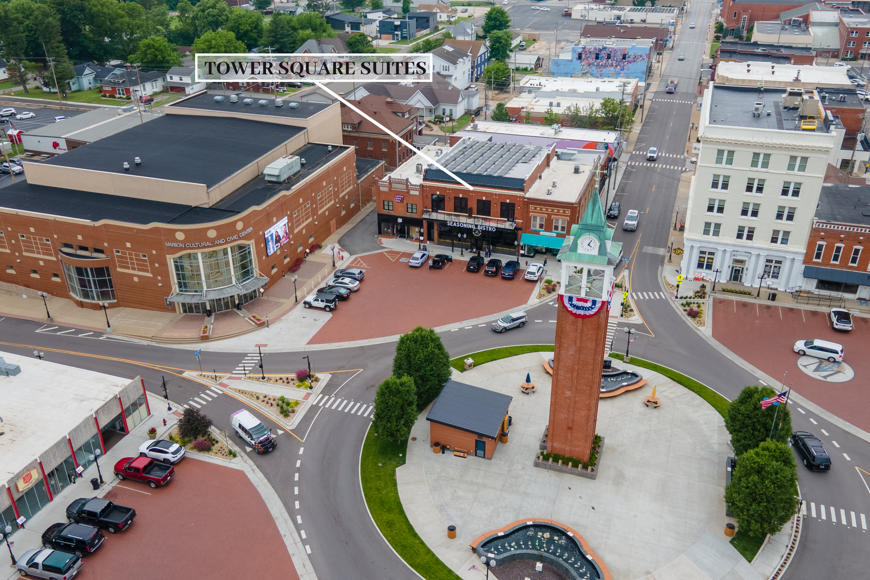 Adjacent to the Marion Cultural and Civic Center
