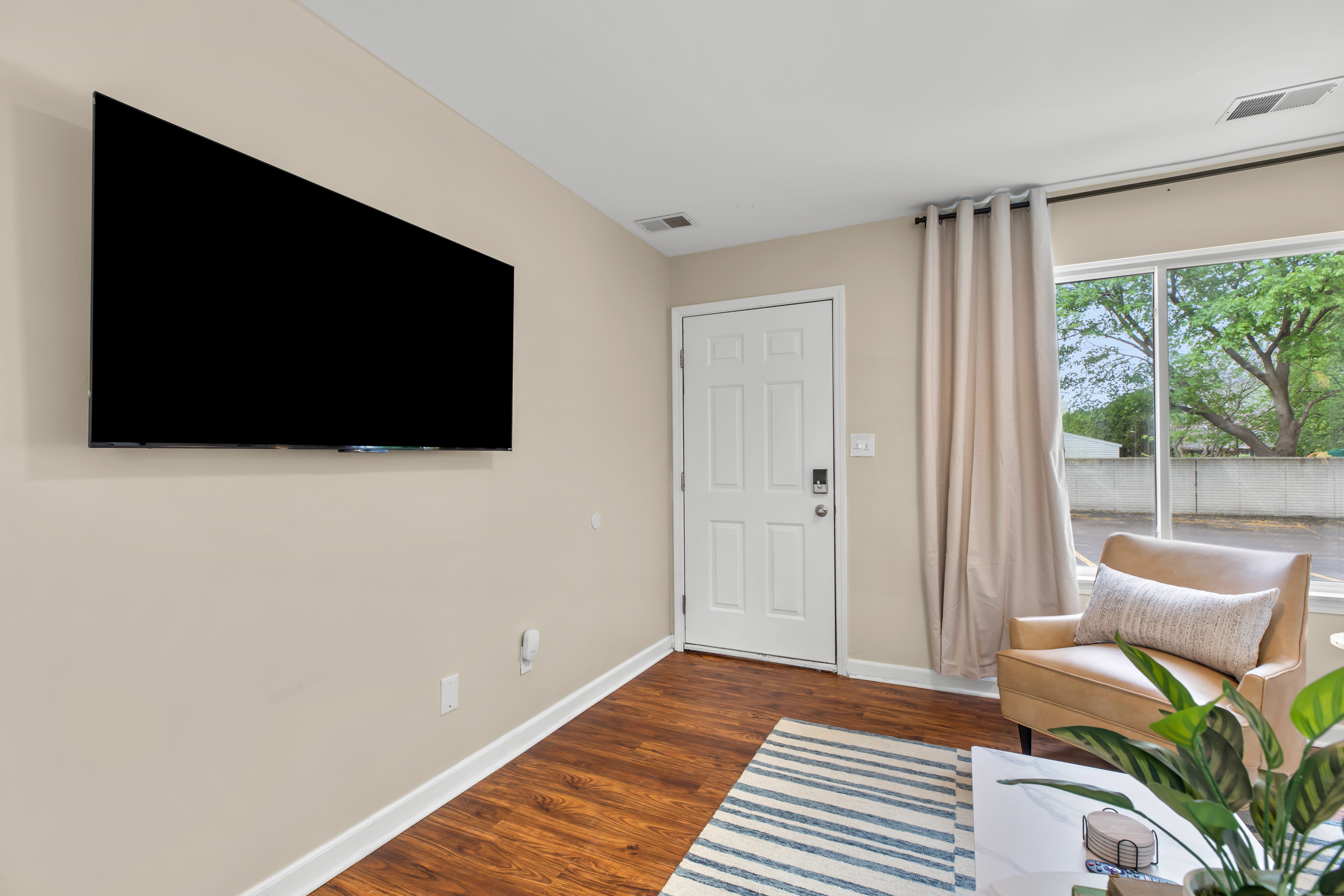 Movie night essential: Our comfy living room sofa.