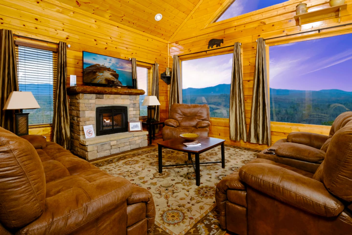 Panoramic views from the living room