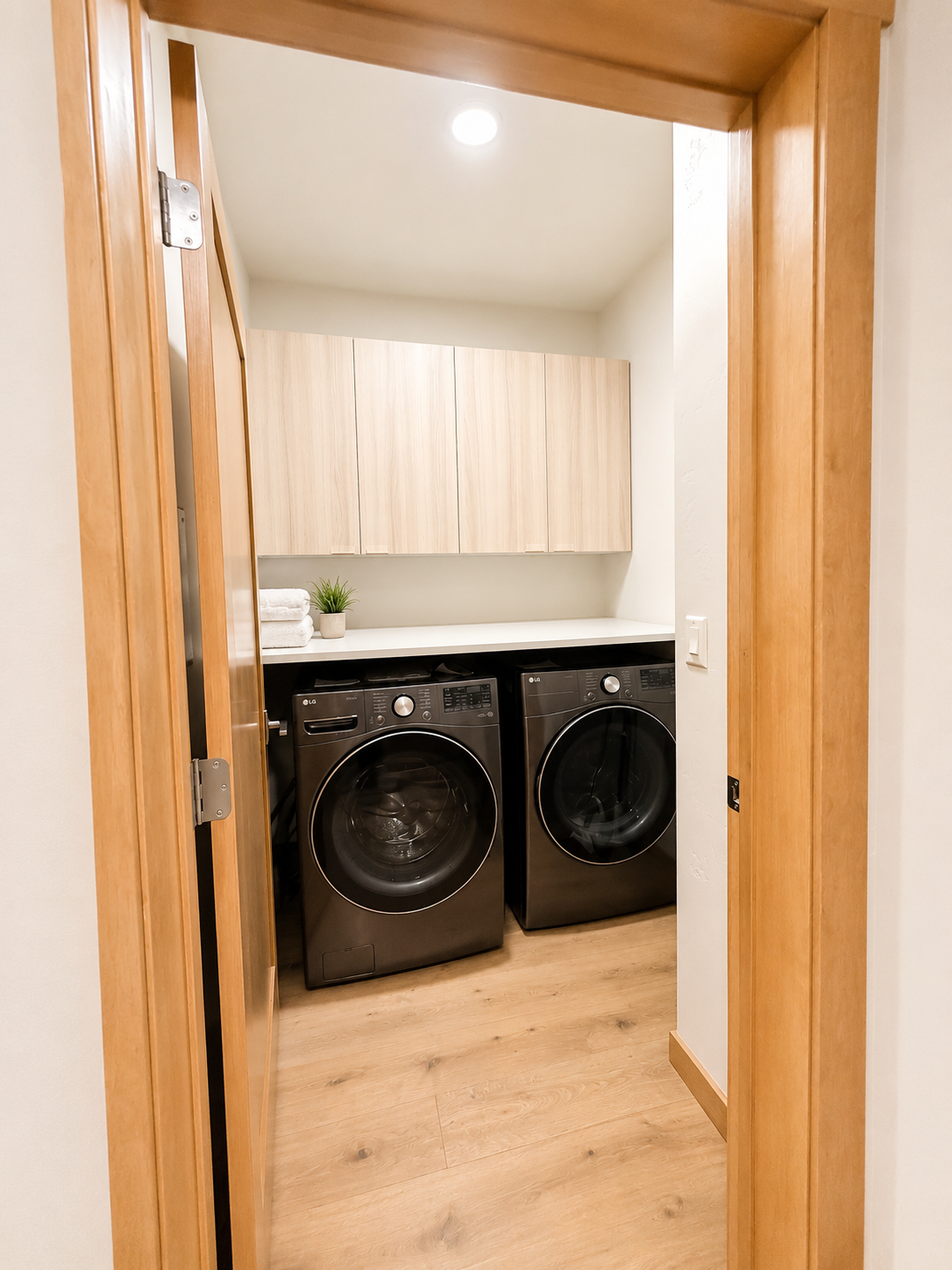 A full size washer and dryer with everything you need for your stay