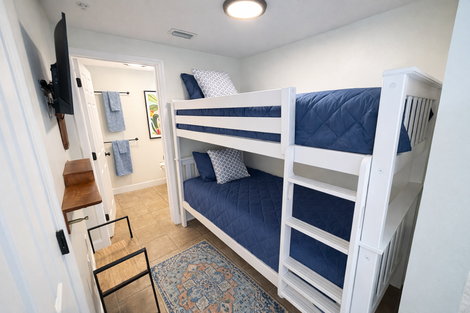 Bunk area with flatscreen TV!
