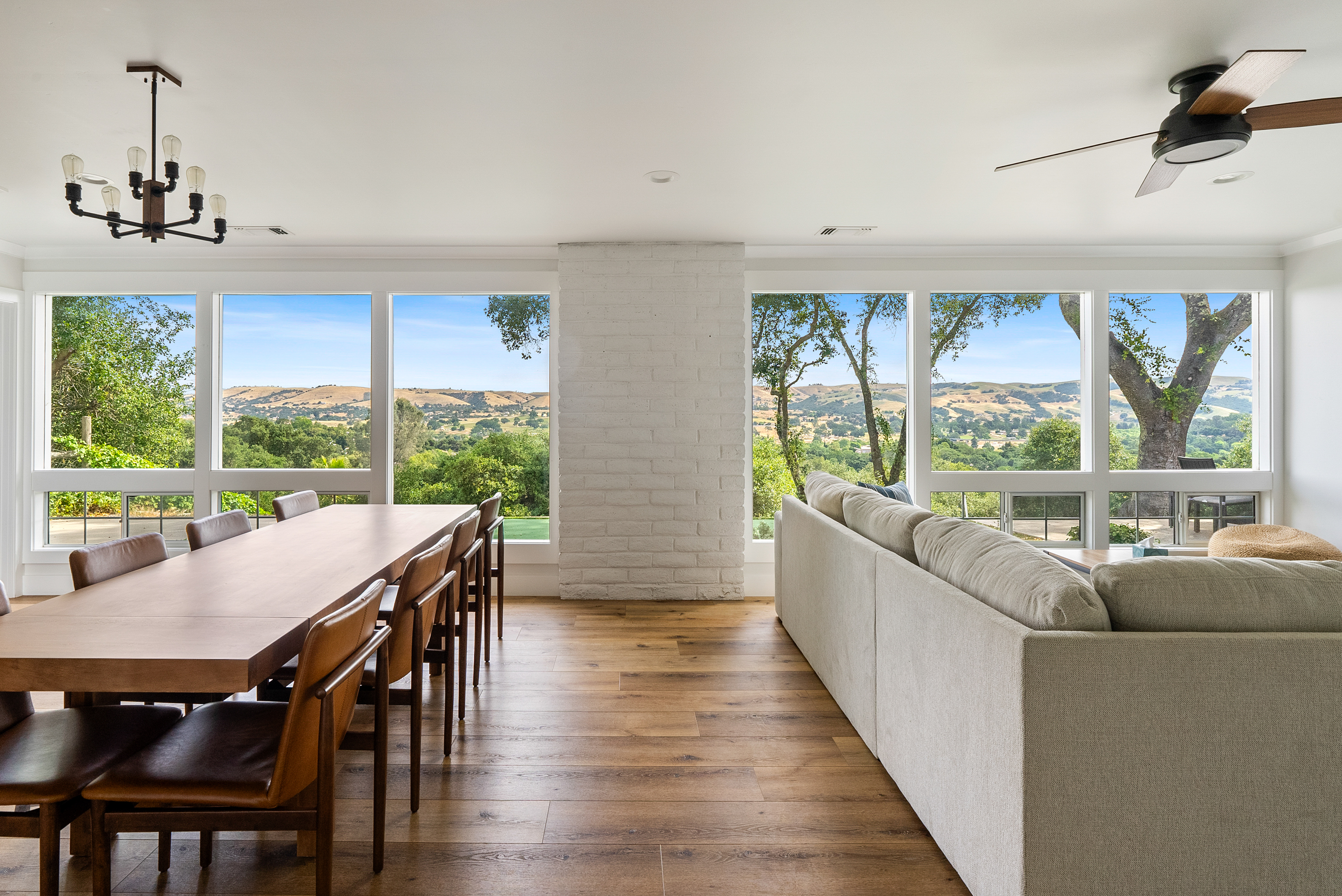 Gather around the table for a meal with an unforgettable view.