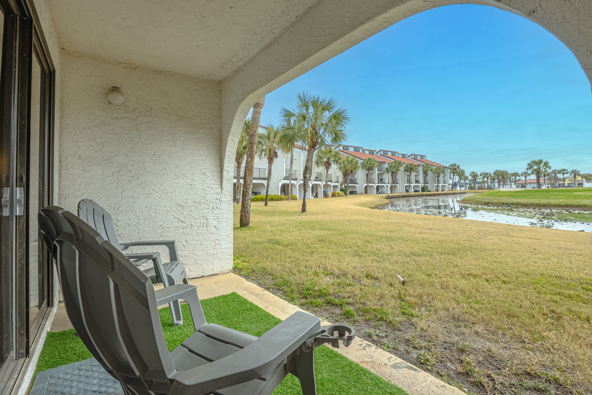 Ground floor patio overlooking the 8th hole