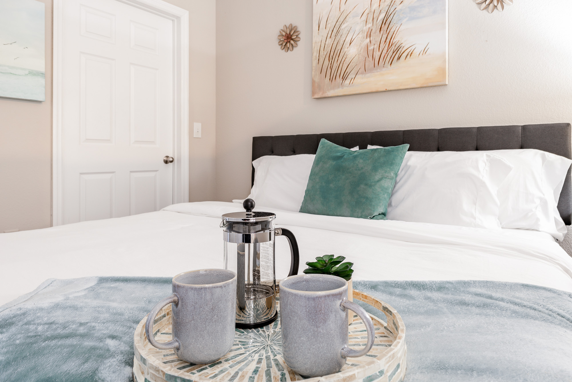 coffee mugs and french press