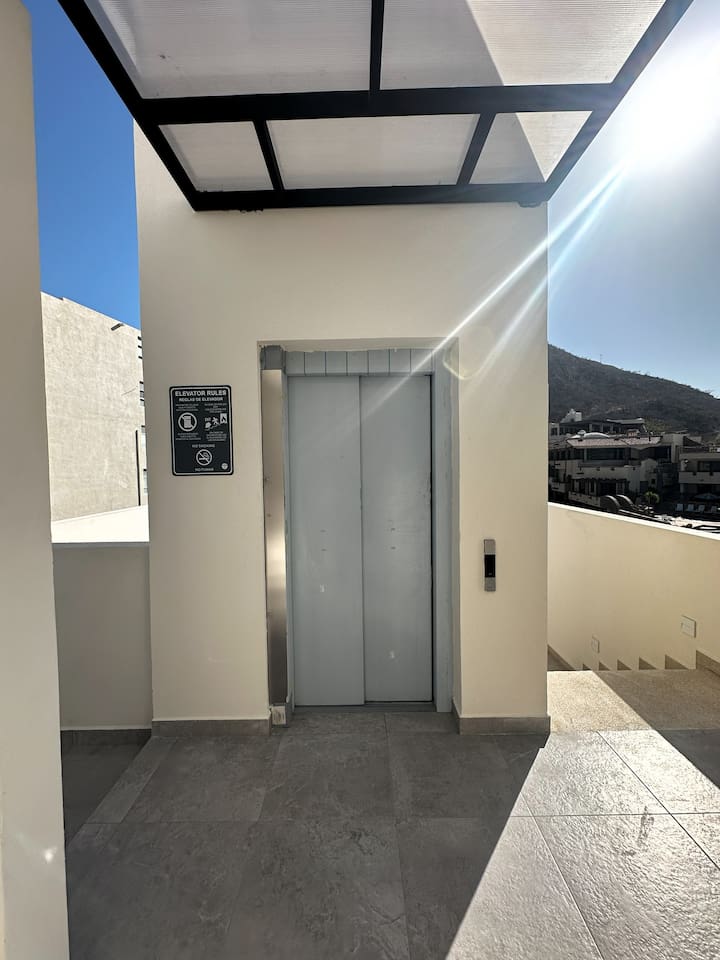 Elevator access to rooftop. 