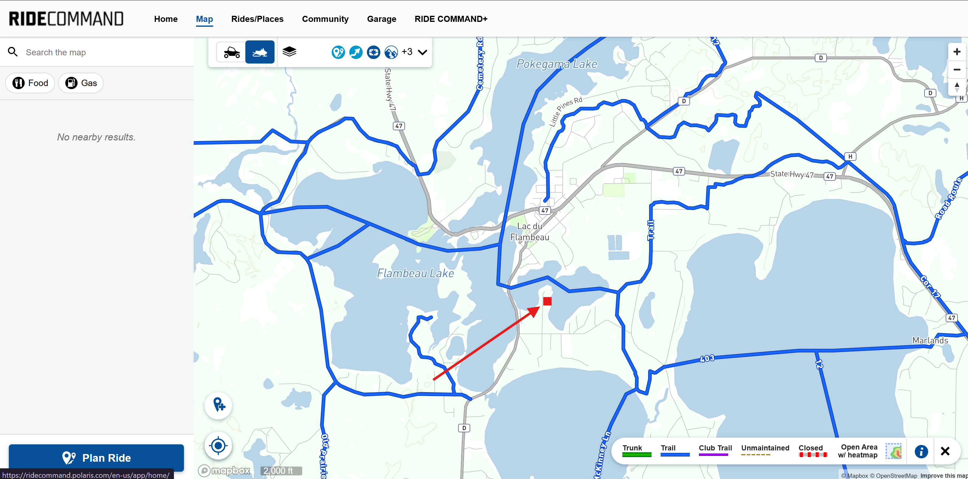 Snowmobile Trail Map