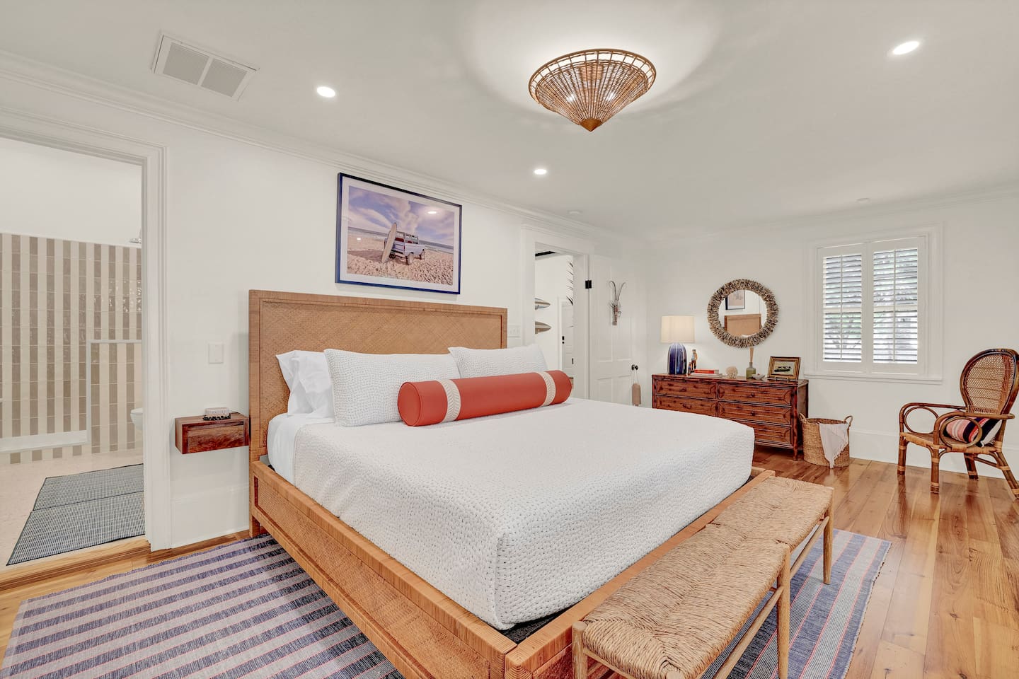 Primary suite at the back of the house with a private bathroom
