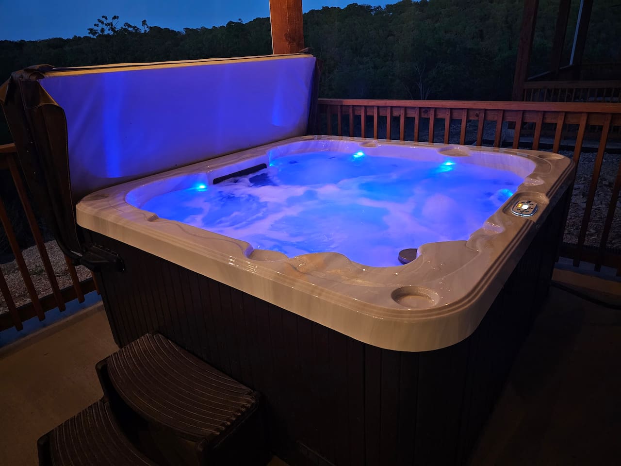 Unwind under the stars in your private spa