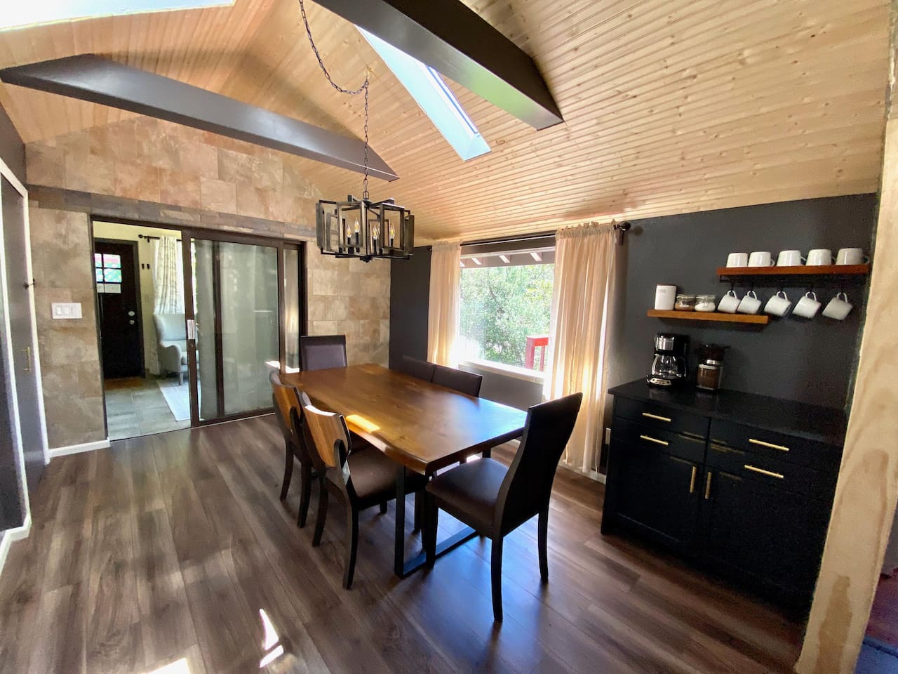 Newley refinished dining area located off the kitchen.  There is a coffee & tea bar conveniently located for your use.